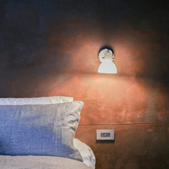 Simple Bedroom Bedside Rotating Glass Wall Lamp