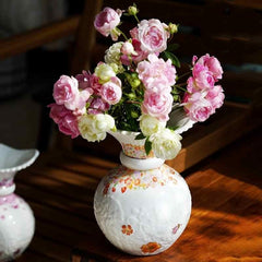 European Style Relief Floral Vase