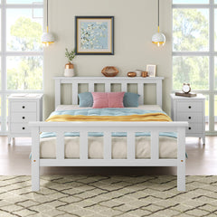 Single Bed White 3ft Solid Pine Wooden Bed Frame For Adults, Kids 190 X 90 Cm 3FT