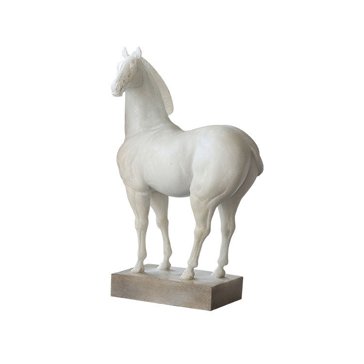 Vintage Home Decor White Horse Sculptured Ornaments