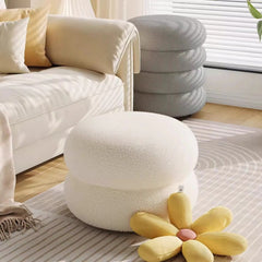 Small Stool Household Cream Style Living Room Round Stool Sofa