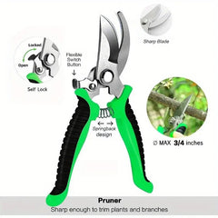 Garden Tools Set, 8 Piece Gardening Tools Set With Non Slip Ergonomic Handle, Heavy Duty Garden Tool Set With Storage Bag, Gardening Kit For Women, Garden Hand Tools Gift For Women And Men