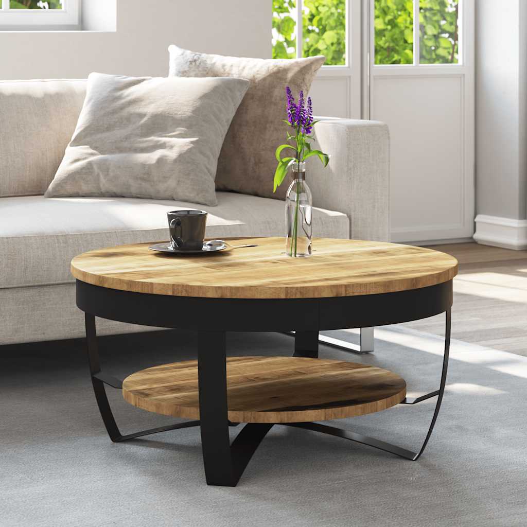 Coffee Table Rough Solid Mango Wood