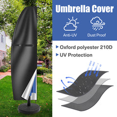 205cm Garden Parasol Cover Patio Umbrella Heavy Duty Waterproof Furniture Protector--31.1x21x4.7