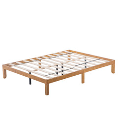 Large Wooden Platform Bed Frame, No Spring Box Required, Solid Wood Batten Support, Easy To Assemble