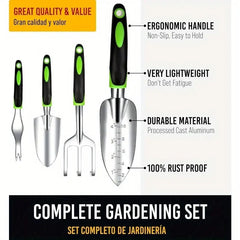 Garden Tools Set, 8 Piece Gardening Tools Set With Non Slip Ergonomic Handle, Heavy Duty Garden Tool Set With Storage Bag, Gardening Kit For Women, Garden Hand Tools Gift For Women And Men