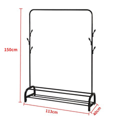 Heavy Duty Clothes Rail Rack Metal Garment Hanging Display Stand Storage Shelf