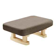 Small Wood Footstool Footrest Pouffe Foot Stool Padded Ottoman SeatBench