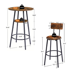Round Bar Stools With Shelves