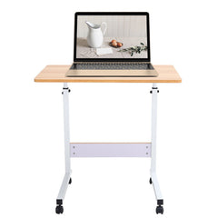 Mobile Over Bed Chair Table Hospital Overbed Height Adjustable Laptop Tray Stand